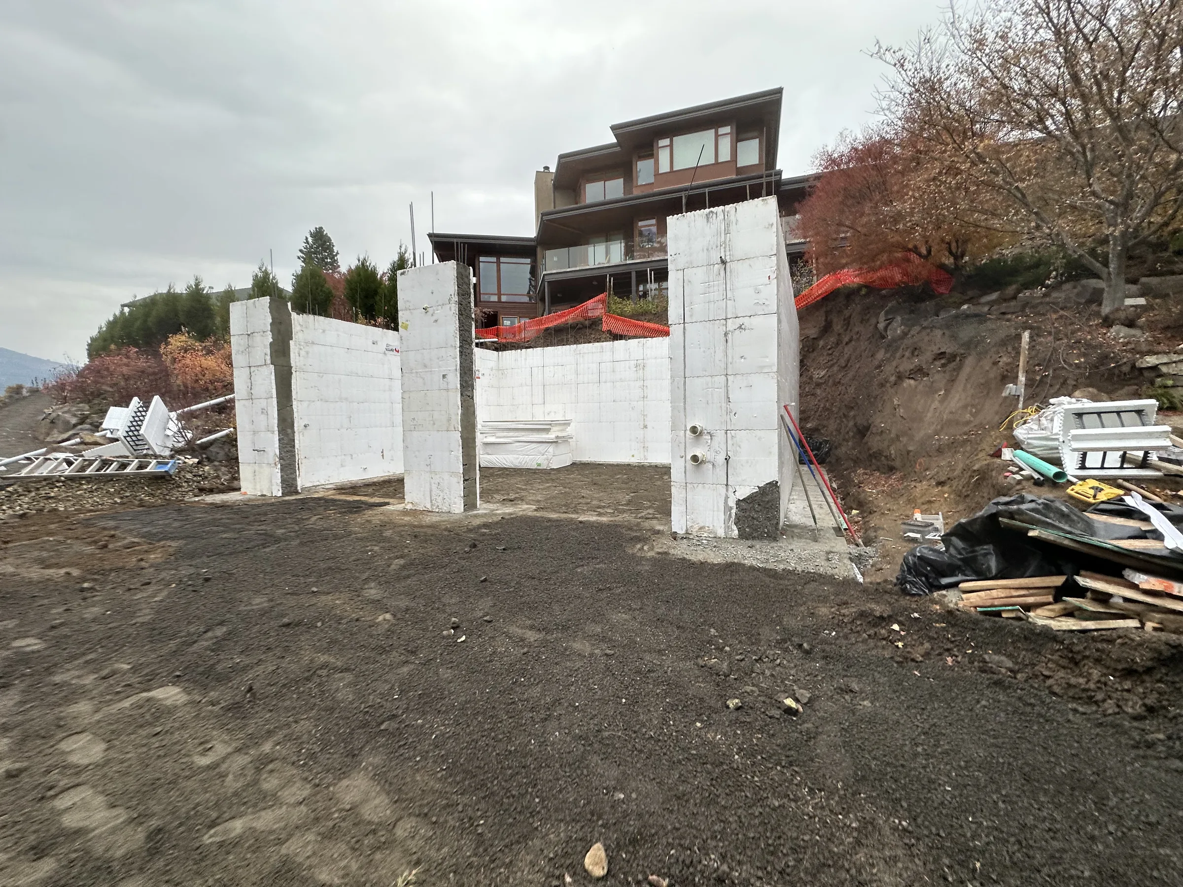 Addition below an existing home before